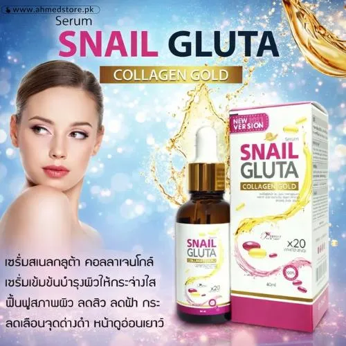 Snail Gluta Collagen Gold Whitening Serum